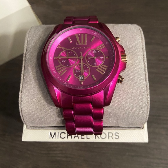 Michael Kors Ladies Ritz Pink Chronograph Watch - Picture 1 of 7